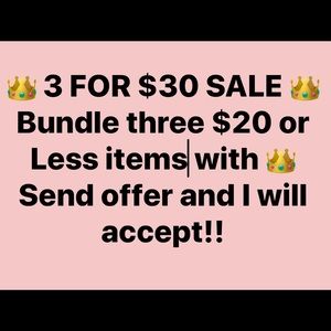3 Items 👑👑👑 for $30!!!